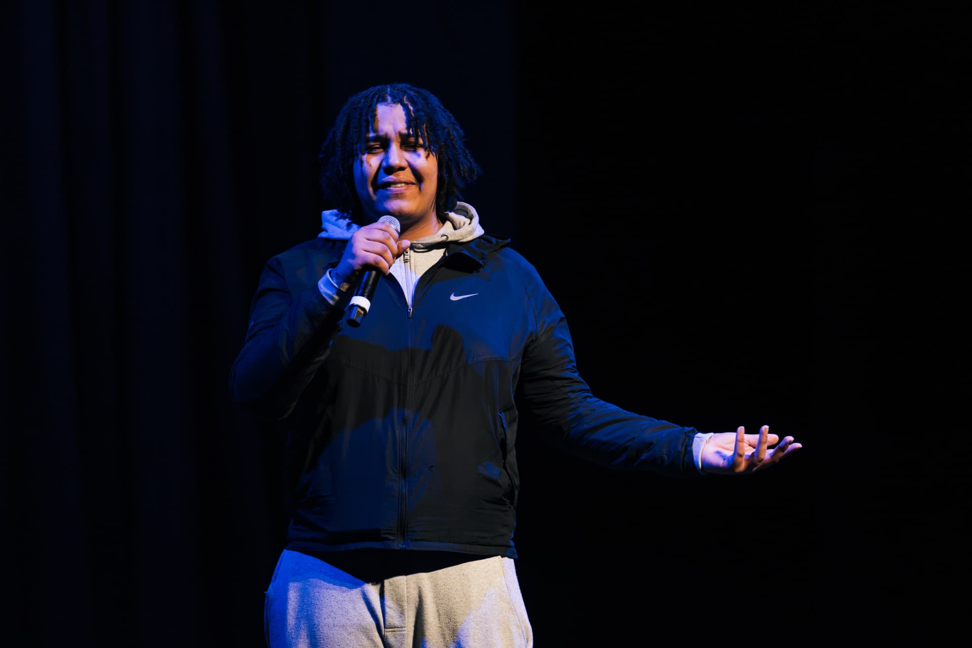 Dre performing on stage