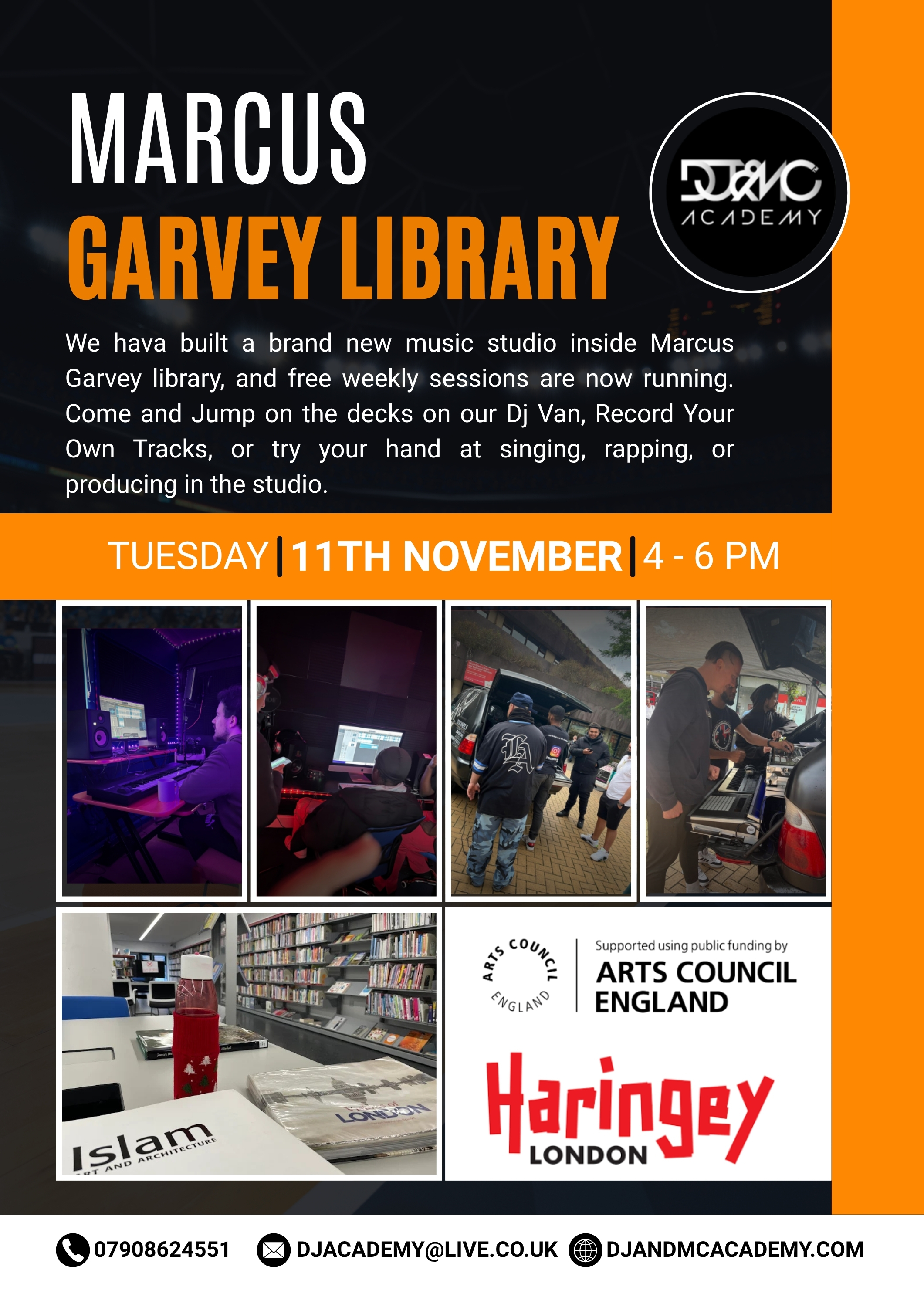 Marcus Garvey Library — free weekly music sessions