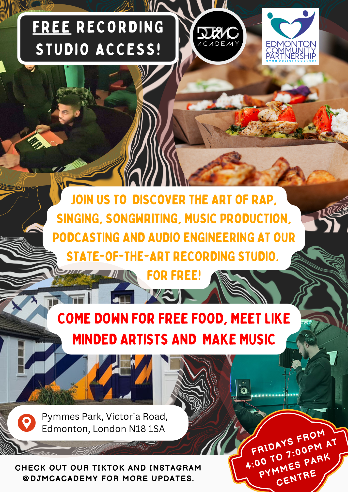 Pymmes Park — free recording studio access